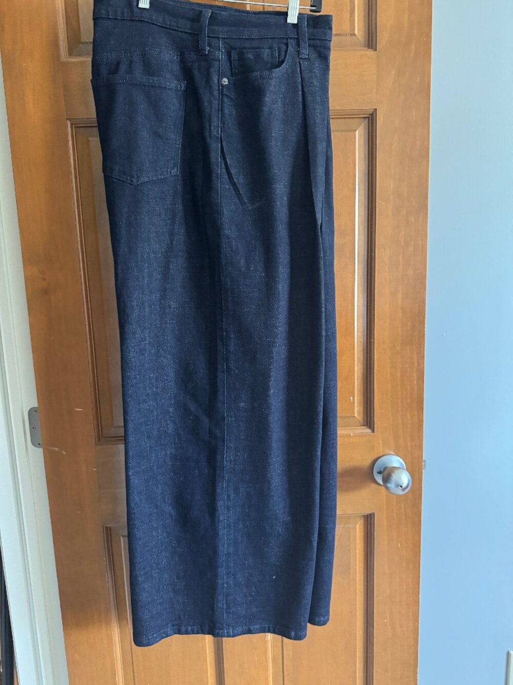 Banana Republic Wide Leg Pleated Dark Wash Jeans Size 33/16 Career Chic - Picture 2 of 8